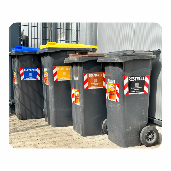 ORALITE® Sicherheitsmarkierungen für Abfallbehälter und Mülltonnen